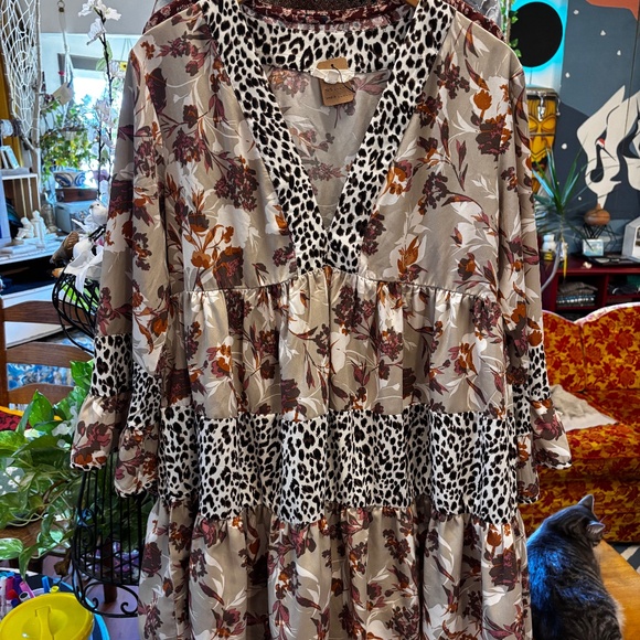 Entro Floral Tiered Babydoll Dress - Picture 1 of 1